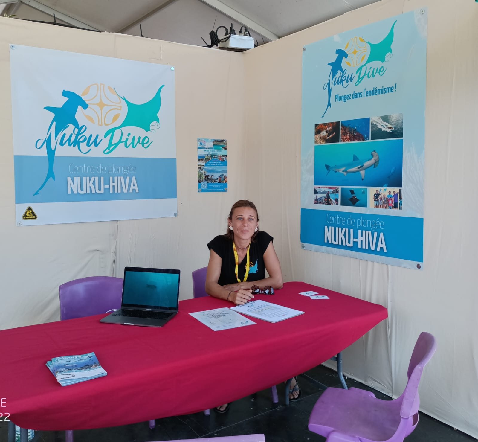 The Nuku-Dive stand at the tourism fair