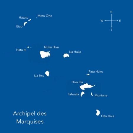 Carte de l’archipel des Marquises